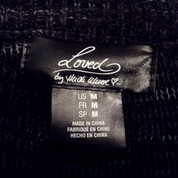 Loved by Heidi Klum Sweater Oversized Women's Size M (Fits like an XL) Gray - Picture 7 of 8